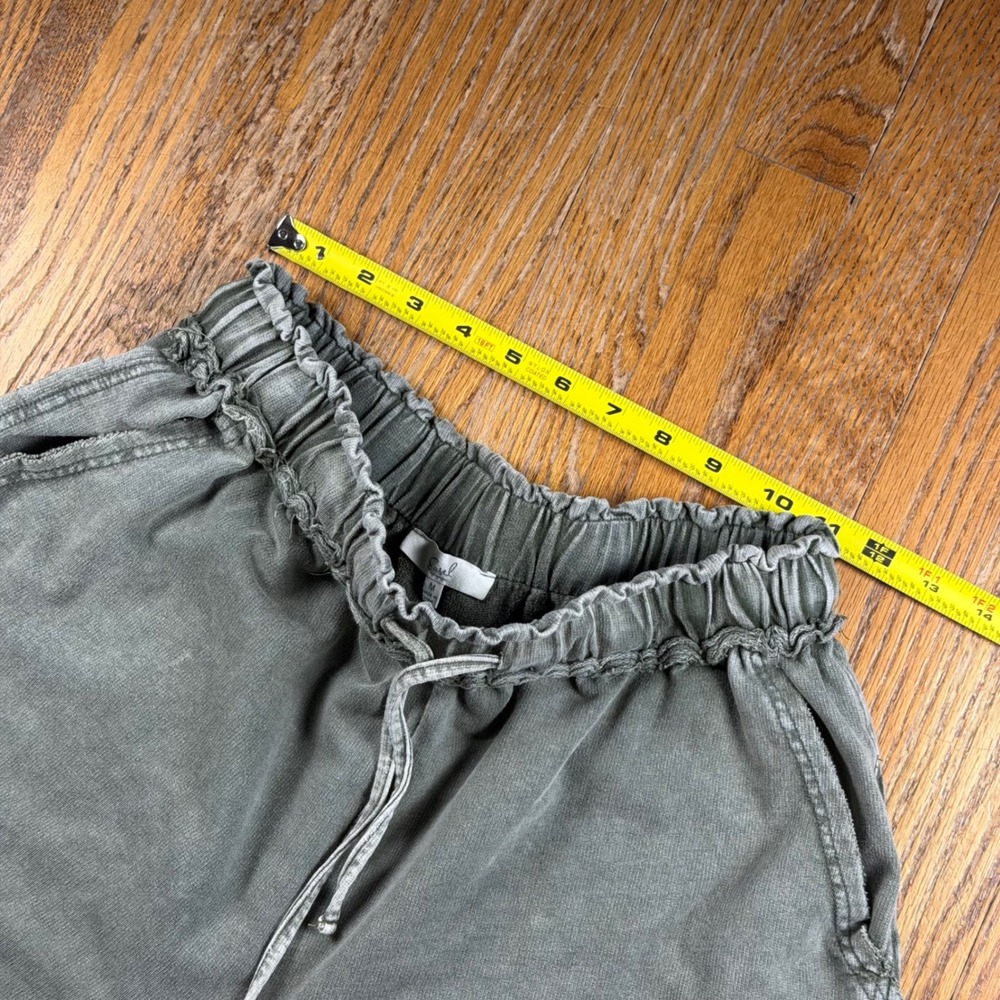 Easel Los Angeles Olive Green Crochet Lace Wide Leg Crop Pants Womens Medium - Picture 5 of 11
